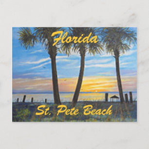 "ST. Briefkaart PETE BEACH FLORIDA PALMS BRIEFKAAR