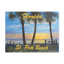 "ST. Briefkaart PETE BEACH FLORIDA PALMS BRIEFKAAR