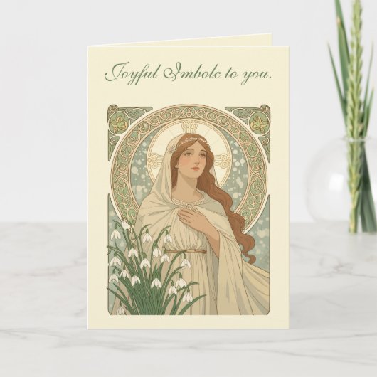 St Brigid And Snowdrops A Contemplative Quiet Kaart (Voorkant)