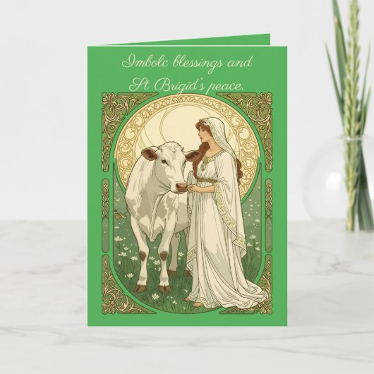 St Brigid and White Cow Kaart (Voorkant)