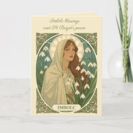St Brigid Art Nouveau Illustratie Kaart