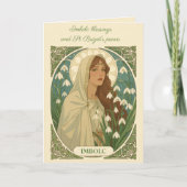 St Brigid Art Nouveau Illustration Kaart (Voorkant)