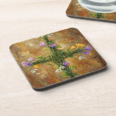 St Brigid Cross Green Rushes Crocus Imbolc Art Bier Onderzetter (Linkerzijde)
