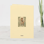St Brigid de patronesheilige van melkmeisjes Kaart (Achterkant)