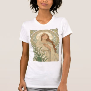 St. Brigid en sneeuwklokjes een contemplatieve sti T-shirt