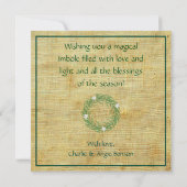 St. Brigid Imbolc Krans Pagan Wenskaart Kaart (Achterkant)