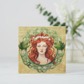 St. Brigid Imbolc Krans Paganische Wenskaart Kaart (Staand voorkant)