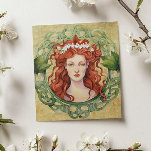 St. Brigid Imbolc Krans Paganische Wenskaart Kaart