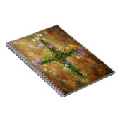 St Brigid-kruis groene riet Crocus Imbolc Kunst Notitieboek (Rechterzijde)