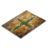 St Brigid-kruis groene riet Crocus Imbolc Kunst Notitieboek (Linkerzijde)