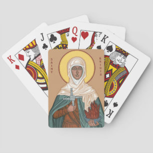 St. Brigid met Heilige Vuur en Kruis Pokerkaarten