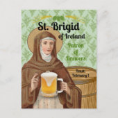 St. Brigid of Ireland and Her Barrel of Beer Briefkaart (Voorkant)
