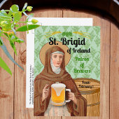 St. Brigid of Ireland and Her Barrel of Beer Briefkaart