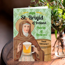 St. Brigid of Ireland and Her Barrel of Beer Kaart