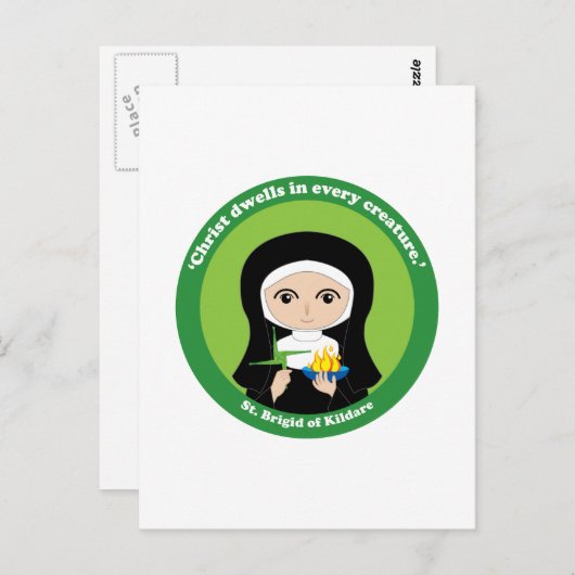 St. Brigid of Kildare Briefkaart (Voorkant / Achterkant)