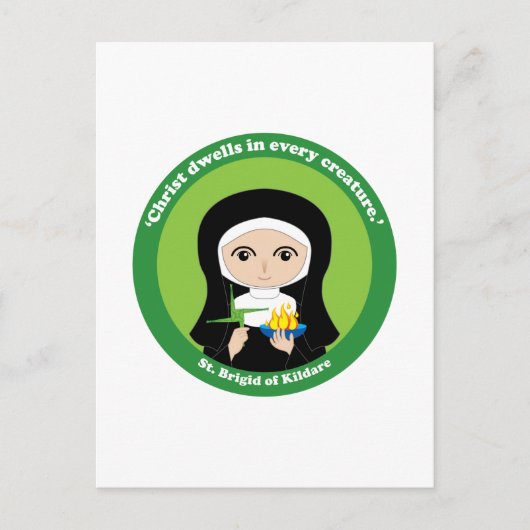 St. Brigid of Kildare Briefkaart (Voorkant)
