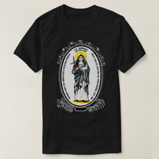 St Brigid of Kildare Cross Ireland Cute Cath T-shirt (Design voorkant)