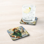 St Brigid Spring Goddess Woodland Animals Imbolc Bier Onderzetter (Rechterzijde)