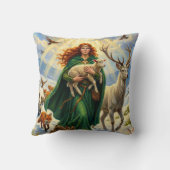 St Brigid Spring Goddess Woodland Animals Imbolc Kussen (Achterkant)