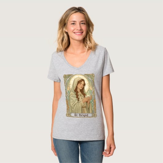 St Brigid The Patron Of Dairy Workers T-shirt (Voorkant volledig)