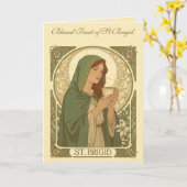 St Brigid The Patroness of Dairy Production Kaart (Gele Bloem)