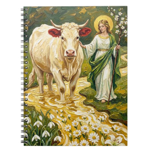 St. Brigid & The White Cow (Imbolc) Notitieboek (Voorkant)