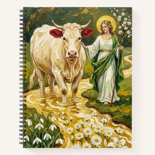 St. Brigid & The White Cow (Imbolc) Notitieboek (Voorkant)