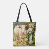 St. Brigid & The White Cow (Imbolc) Tote Bag (Achterkant)