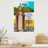 St. Brigid van Ierland en haar biermeer Poster (Keuken)