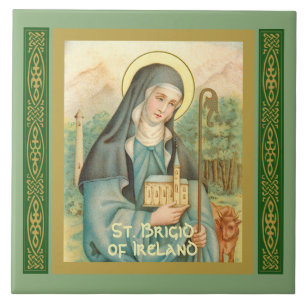 St. Brigid van Ierland (M 014) Tegeltje