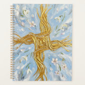 St Brigid's Cross Snowdrops Golden Imbolc Art Planner (Voorkant)