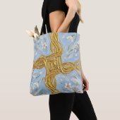 St Brigid's Cross Snowdrops Golden Imbolc Art Tote Bag (Dichtbij)