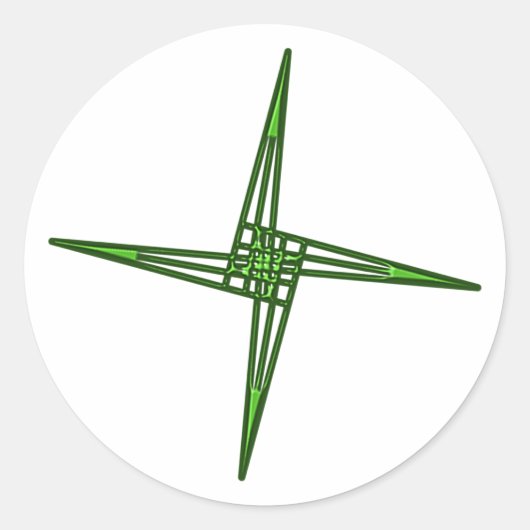 St. Brigids Kreuz Cross Irland Ireland Eire Ronde Sticker (Voorkant)