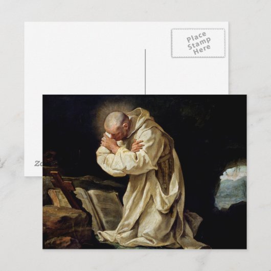 St. Bruno Praying in the Desert, 1763 Briefkaart (Voorkant / Achterkant)