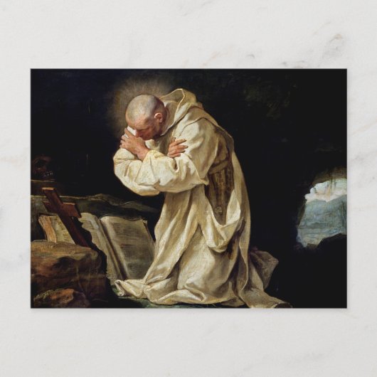 St. Bruno Praying in the Desert, 1763 Briefkaart (Voorkant)