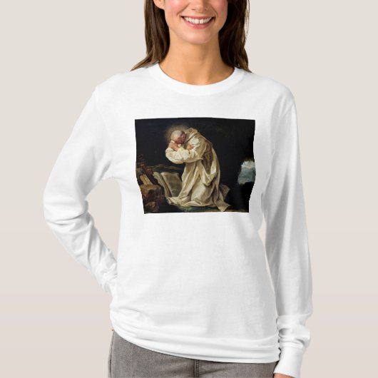 St. Bruno Praying in the Desert, 1763 T-shirt (Voorkant)