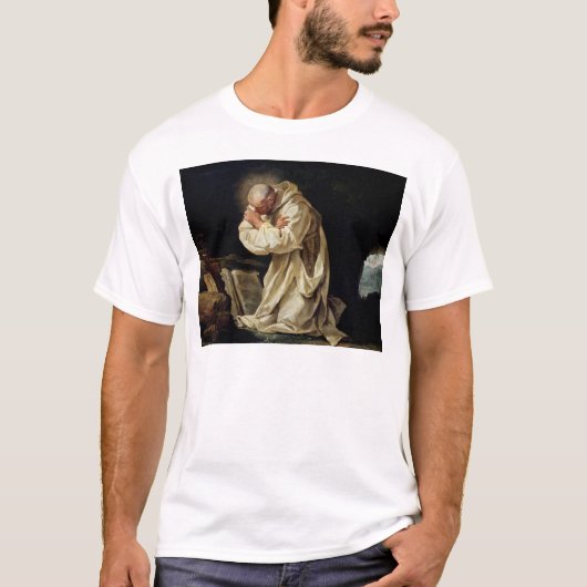 St. Bruno Praying in the Desert, 1763 T-shirt (Voorkant)