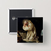 St. Bruno Praying in the Desert, 1763 Vierkante Button 5,1 Cm (Voorkant /achterkant)