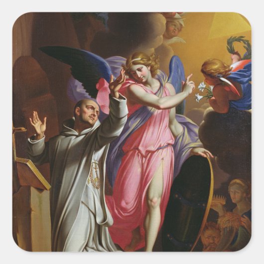 St. Bruno te Prayer, 1671 Vierkante Sticker (Voorkant)