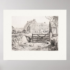 St Buryan Farm Cornwall Eleanor Hughes herdruk Poster