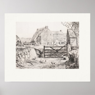 St Buryan Farm Cornwall Eleanor Hughes herdruk Poster