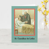 St. Camillus Comforting an Ongeldige (M 021) Blank Kaart (Gele Bloem)