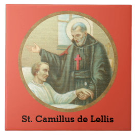 St. Camillus Comforting an Ongeldige (M 021) Tegeltje