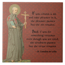 St. Camillus de Lellis (SAU 37; met aanhaling) Tegeltje