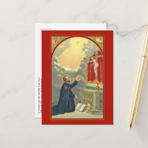 St. Camillus Praying voor een Crucifix (M 020) Briefkaart