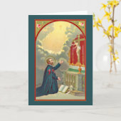 St. Camillus Praying voor een Crucifix (M 020) Kaart (Gele Bloem)