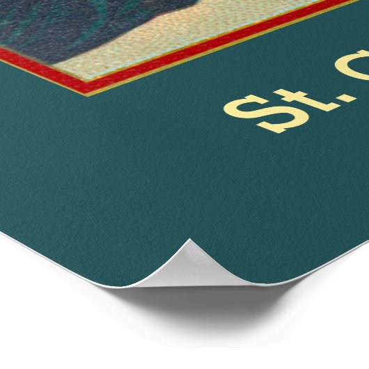 St. Camillus Praying voor een Crucifix (M 020) Poster (Hoek)