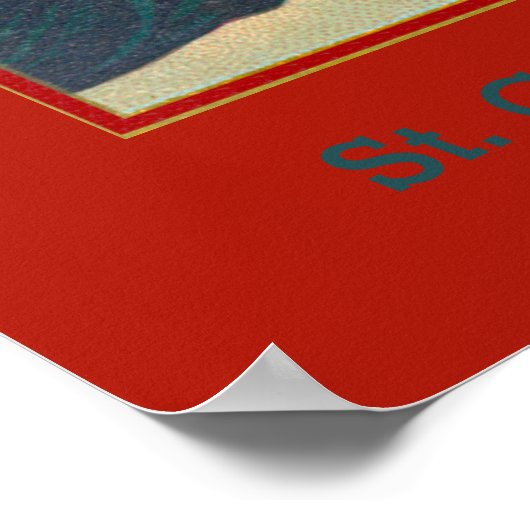 St. Camillus Praying voor een Crucifix (M 020) Poster (Hoek)