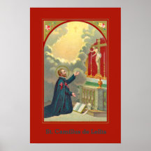 St. Camillus Praying voor een Crucifix (M 020)