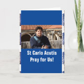 St Carlo Accutis Dank u kaart (Voorkant)